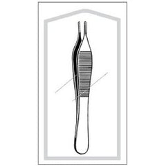 Dressing Forceps Econo Sterile™ Adson 4-3/4 Inch Length Floor / Office Grade Pakistani Stainless Steel Sterile NonLocking Thumb Handle Straight Serrated Tips EA/CS MK-364377
