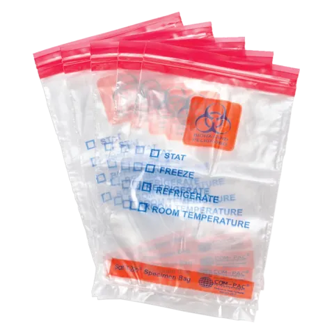 marketlab Color Coded Specimen Bags  6"W x 9"H 100 / pk