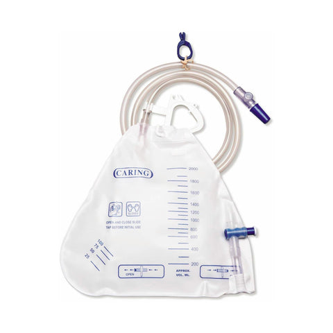 Urinary Drain Bag Medline® Anti-Reflux Valve Sterile 2,000 mL Vinyl LTX/F STR (20/CS) MK-369296