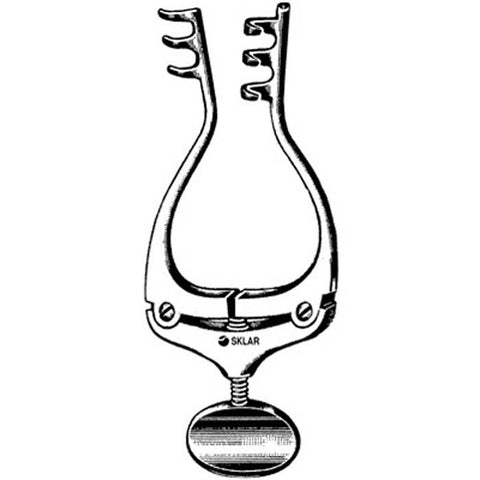 Retractor Sklar® Jansen 4 Inch Length OR Grade RETRACTOR, JANSEN 3X3 TEETH 4" Each MK-371215