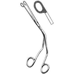 Catheter Forceps Sklar® Magill 6-1/2 Inch Length OR / Surgical Grade German Stainless Steel NonSterile NonLocking Finger Ring Handle Straight Fenestrated Serrated Oval Tips EACH MK-371218