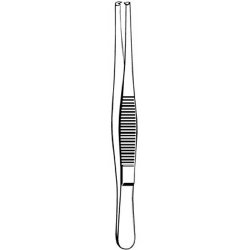 Tissue Forceps Merit™ 5-1/2 Inch Length Floor / Office Grade Pakistani Stainless Steel NonSterile NonLocking Thumb Handle Straight 1 X 2 Teeth EACH MK-373387
