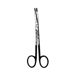 Dissecting Scissors Sklarhone™ Metzenbaum-Nelson 9 Inch Length OR / Surgical Grade German Stainless Steel NonSterile Finger Ring Handle Curved on Flat Blunt Tip / Blunt Tip EACH MK-375614