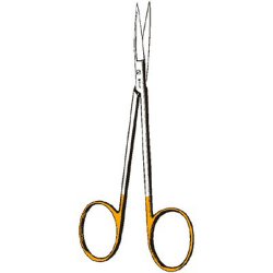 Iris Scissors Sklar Edge™ 4-1/2 Inch Length OR / Surgical Grade German Stainless Steel / Tungsten Carbide NonSterile Finger Ring Handle Straight Sharp Tip / Sharp Tip EACH MK-375675