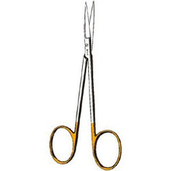 Iris Scissors Sklar Edge™ 4-1/2 Inch Length OR / Surgical Grade German Stainless Steel / Tungsten Carbide NonSterile Finger Ring Handle Straight Sharp Tip / Sharp Tip EACH MK-375675