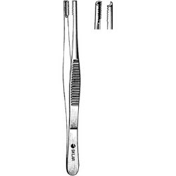 Tissue Forceps Sklar® Brown 8 Inch Length OR / Surgical Grade German Stainless Steel NonSterile NonLocking Thumb Handle Straight 9 X 9 Teeth EACH MK-375761