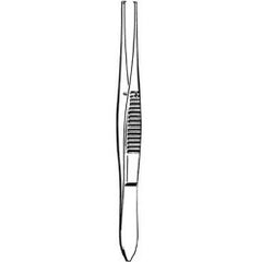 Iris Forceps Econo™ 4-1/4 Inch Length Floor / Office Grade Pakistani Stainless Steel NonSterile NonLocking Thumb Handle Straight 1 X 2 Teeth BOX OF 12 MK-375809
