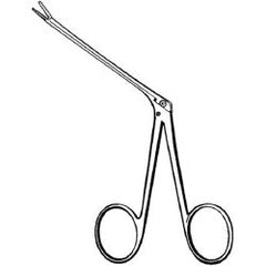 Alligator Forceps Econo™ Hartmann 6-1/2 Inch Length Floor / Office Grade Pakistani Stainless Steel NonSterile NonLocking Finger Ring Handle Angled Serrated Tips BOX OF 12 MK-375832