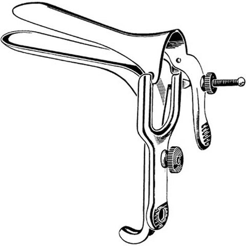 Vaginal Speculum Econo™ Graves NonSterile Floor Grade Stainless Steel Large Double Blade Duckbill Disposable Without Light Source Capability Box of 12 MK-375867
