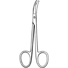 Stitch Scissors Econo™ Littauer 5-1/2 Inch Length Floor / Office Grade Pakistani Stainless Steel NonSterile Finger Ring Handle Curved Blunt Tip / Blunt Tip BOX OF 12 MK-375880