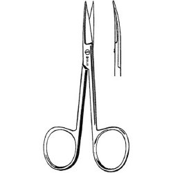 Tissue Scissors Sklar® 4-3/4 Inch Length OR / Surgical Grade German Stainless Steel NonSterile Finger Ring Handle Curved Sharp Tip / Sharp Tip EACH MK-375916