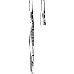 Tissue Forceps Sklar® Gerald 7 Inch Length OR / Surgical Grade German Stainless Steel NonSterile NonLocking Thumb Handle Straight Serrated Tips with 1 X 2 Teeth EACH MK-375927
