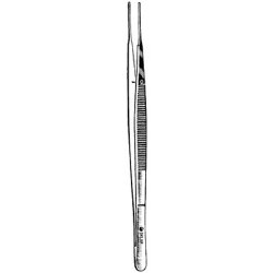 Dressing Forceps Sklar® Gerald 7 Inch Length OR / Surgical Grade German Stainless Steel NonSterile NonLocking Thumb Handle Straight Serrated Tips EACH MK-375929