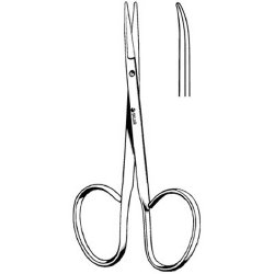 Utility Scissors Sklar® 4 Inch Length OR / Surgical Grade German Stainless Steel NonSterile Finger Ring Handle Curved Blunt Tip / Blunt Tip EACH MK-375932