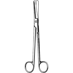 Dissecting Scissors Sklar® Sims 8 Inch Length OR / Surgical Grade German Stainless Steel NonSterile Finger Ring Handle Straight Blunt Tip / Blunt Tip EACH MK-375970