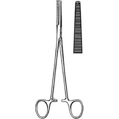 Uterine Forceps Sklar® Phaneuf 8-1/4 Inch Length OR / Surgical Grade German Stainless Steel NonSterile Locking Finger Ring Handle Straight Serrated Tips with 1 X 2 Teeth EACH MK-375987