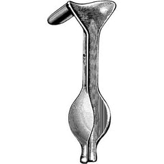 Vaginal Speculum/Retractor Sklar® Auvard NonSterile OR Grade Stainless Steel Medium Single-ended Angled 90° Weighted 2 lbs. Reusable Without Light Source Capability Each MK-376005