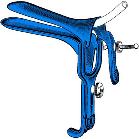 Electrosurgical Vaginal Speculum Sklar Blue™ Graves NonSterile OR Grade Coated Stainless Steel Large With DSE Loop Reusable Without Light Source Capability Each MK-376143