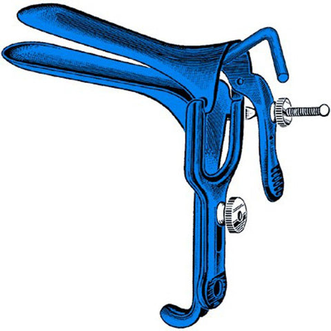 Electrosurgical Vaginal Speculum Sklar Blue™ Graves NonSterile OR Grade Coated Stainless Steel X-Large With PSE Tube Reusable Without Light Source Capability Each MK-376146