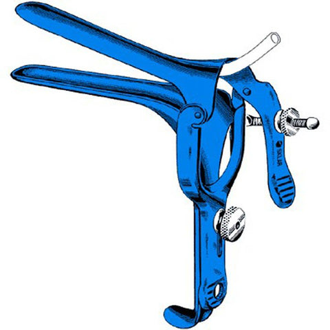 Electrosurgical Vaginal Speculum Sklar Blue™ Pederson NonSterile OR Grade Coated Stainless Steel Medium With DSE Loop Reusable Without Light Source Capability Each MK-376148