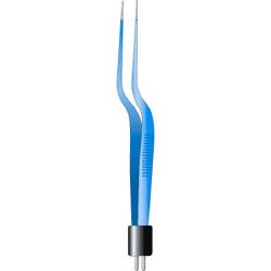 Bipolar Forceps Sklar® Jansen 6 Inch Length OR / Surgical Grade Coated Stainless Steel NonSterile NonLocking Thumb Handle Straight 1 mm Wide Tips EACH MK-376181