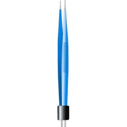Bipolar Forceps Sklar® Semken 5 Inch Length OR / Surgical Grade Coated Stainless Steel NonSterile NonLocking Thumb Handle Straight 0.5 mm Wide Tips EACH MK-376186