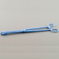 Sponge Forceps Sklar® 9-1/2 Inch Length Floor / Office Grade Plastic Sterile Locking Finger Ring Handle Straight Serrated Ring Tips BOX OF 100 MK-376230