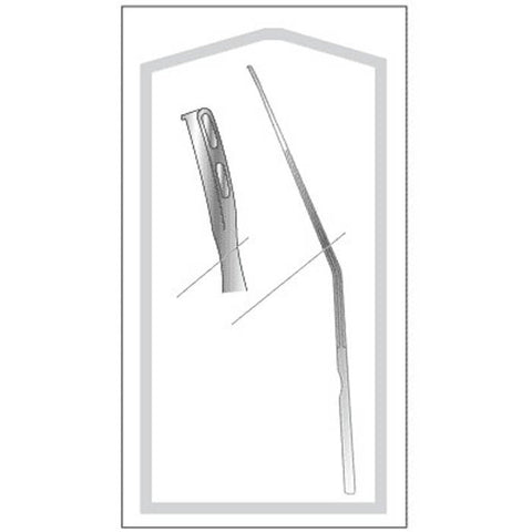 Endocervical Biopsy Curette Sklar® 12 Inch Length Single-ended Handle 3 mm Tip Straight Rectangular Tip Box of 25 MK-376236