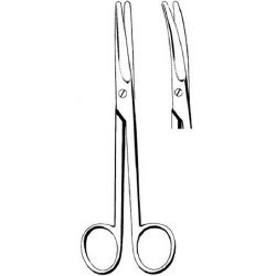 Dissecting Scissors Merit™ Mayo 5-1/2 Inch Length Floor / Office Grade Pakistani Stainless Steel NonSterile Finger Ring Handle Curved Blunt Tip / Blunt Tip EACH MK-376274