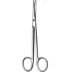 Dissecting Scissors Merit™ Metzenbaum 7 Inch Length Floor / Office Grade Pakistani Stainless Steel NonSterile Finger Ring Handle Straight Blunt Tip / Blunt Tip EACH MK-376278