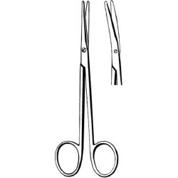 Dissecting Scissors Merit™ Metzenbaum 7 Inch Length Floor / Office Grade Pakistani Stainless Steel NonSterile Finger Ring Handle Curved on Flat Blunt Tip / Blunt Tip EACH MK-376279