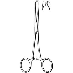 Tissue Forceps Merit™ Allis 7-1/2 Inch Length Floor / Office Grade Pakistani Stainless Steel NonSterile Locking Finger Ring Handle Straight 5 X 6 Teeth EACH MK-376346