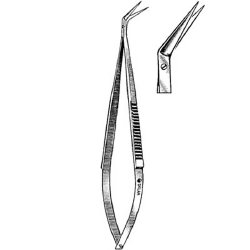 Iris Scissors Merit™ 3-1/2 Inch Length Floor / Office Grade Pakistani Stainless Steel NonSterile Finger Ring Handle Curved Sharp Tip / Sharp Tip EACH MK-376353