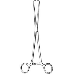 Tenaculum Forceps Merit™ Schroeder 9-1/2 Inch Length Floor / Office Grade Pakistani Stainless Steel NonSterile Locking Finger Ring Handle Straight 1 X 1 Sharp Prongs EACH MK-376365