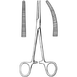 Hemostatic Forceps Econo™ Crile 5-1/2 Inch Length Floor / Office Grade Pakistani Stainless Steel NonSterile Locking Finger Ring Handle Straight Serrated Tips BOX OF 12 MK-376434