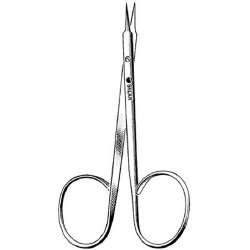 Suture Scissors Sklar® Slepyan 4 Inch Length OR / Surgical Grade German Stainless Steel NonSterile Finger Ring Handle Straight Sharp Tip / Sharp Tip EACH MK-376506