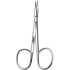 Suture Scissors Sklar® Slepyan 4 Inch Length OR / Surgical Grade German Stainless Steel NonSterile Finger Ring Handle Straight Sharp Tip / Sharp Tip EACH MK-376506