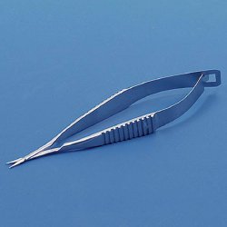 Micro Scissors Sklar® Vannas 3 Inch Length OR / Surgical Grade German Stainless Steel NonSterile Thumb Handle Straight Sharp Tip / Sharp Tip EACH MK-376510