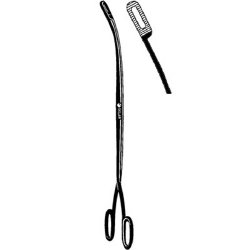 Grasping Forceps Sklar Black™ Laser Campion 9-1/4 Inch Length OR / Surgical Grade Coated Stainless Steel NonSterile NonLocking Finger Ring Handle Curved Serrated Fenestrated Tips EACH MK-376532