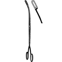 Grasping Forceps Sklar Black™ Laser Campion 9-1/4 Inch Length OR / Surgical Grade Coated Stainless Steel NonSterile NonLocking Finger Ring Handle Curved Serrated Fenestrated Tips EACH MK-376532