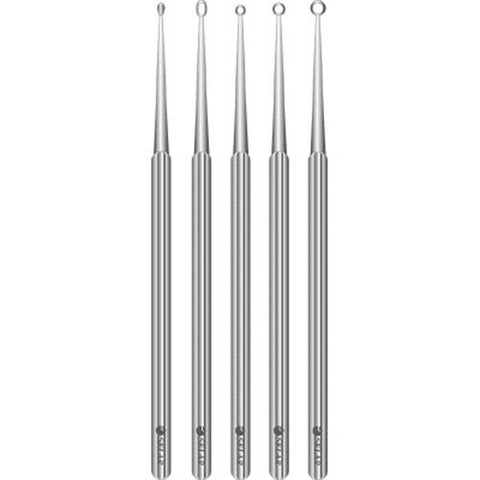 Ear Curette Set Sklar® 5-3/4 Inch Length Solid Round Handle Assorted Tip Sizes Box of 50 MK-376570