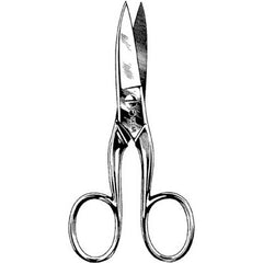 Nail Scissors Straight Jaws 3-1/2 Inch Length Stainless Steel Each MK-376617