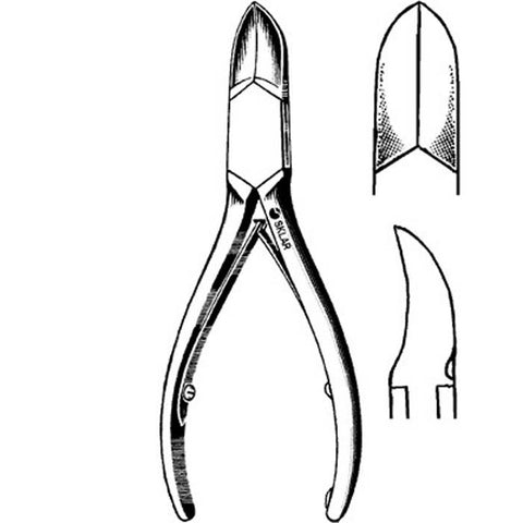 Nail Nipper Concave Jaw 5-1/2 Inch Length German Stainless Steel Each MK-376624