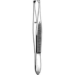 Fixation Forceps Merit™ Von Graefe 4-3/4 Inch Length Floor / Office Grade Pakistani Stainless Steel NonSterile NonLocking Thumb Handle Straight Flat Serrated Tips EACH MK-376650