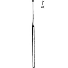 Ear Curette Merit™ Buck 6-1/2 Inch Length Octagonal Handle Size 00 Tip Straight Blunt Round Loop Tip Each MK-376676