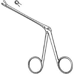 Alligator Forceps Merit™ 5-1/2 Inch Length Floor / Office Grade Pakistani Stainless Steel NonSterile NonLocking Finger Ring Handle Straight Very Delicate, Oval Cups EACH MK-376689