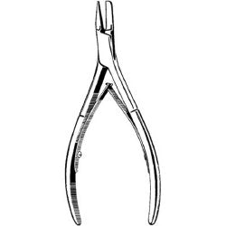 Ingrown Toenail Forceps Merit™ 4 Inch Length Floor / Office Grade Pakistani Stainless Steel NonSterile NonLocking Plier Handle Straight English Anvil Tips EACH MK-376702