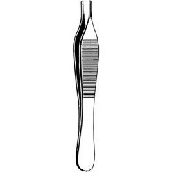 Dressing Forceps Econo™ Adson 4-3/4 Inch Length Floor / Office Grade Pakistani Stainless Steel NonSterile NonLocking Thumb Handle Straight Serrated Tips BOX OF 12 MK-376930