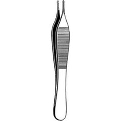 Dressing Forceps Econo™ Adson 4-3/4 Inch Length Floor / Office Grade Pakistani Stainless Steel NonSterile NonLocking Thumb Handle Straight Serrated Tips BOX OF 12 MK-376930