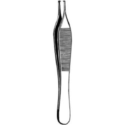 Tissue Forceps Econo™ Adson 4-3/4 Inch Length Floor / Office Grade Pakistani Stainless Steel NonSterile NonLocking Thumb Handle Straight 1 X 2 Teeth BOX OF 12 MK-376932